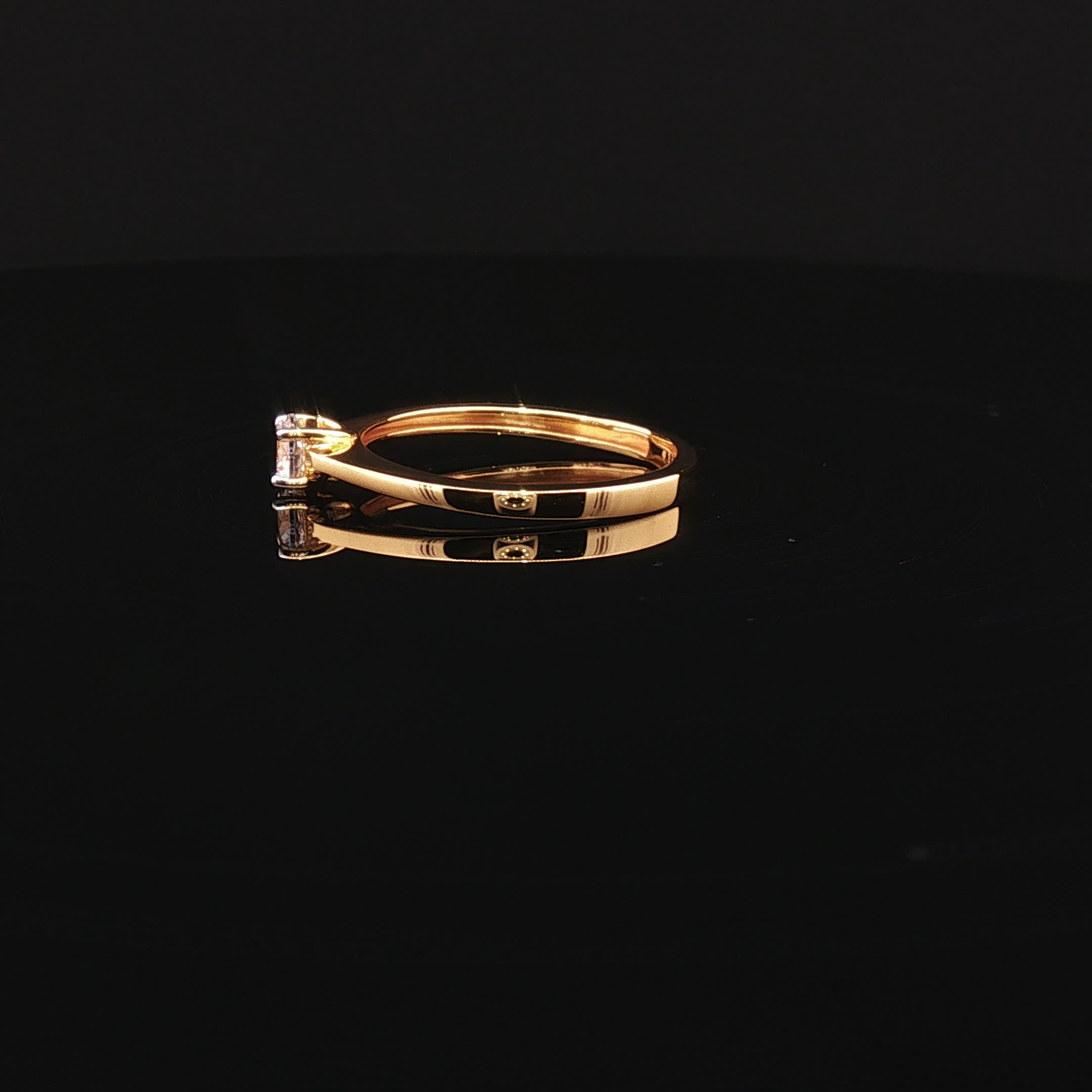 Second image of 22K Gold Solitaire with Brilliant CZ