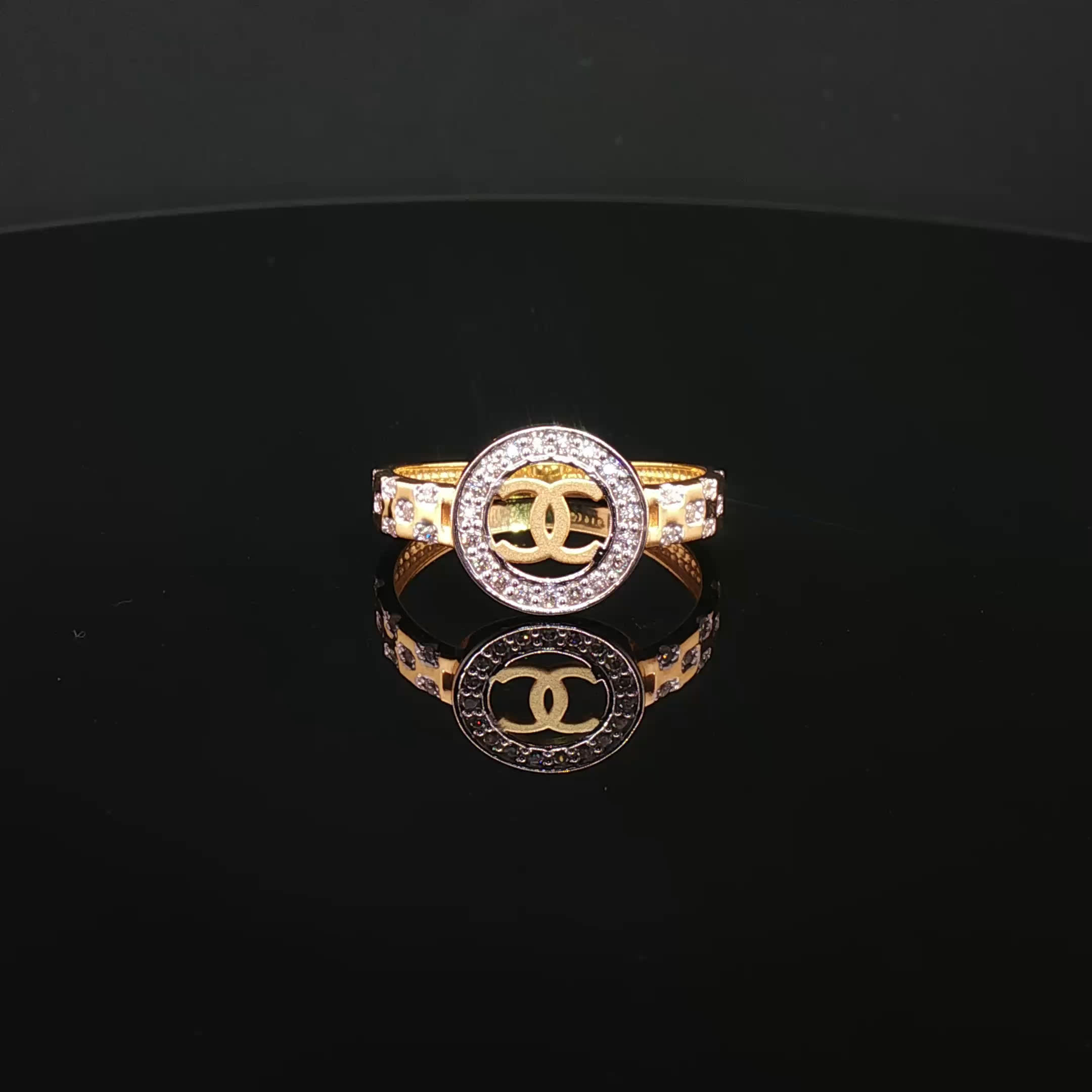 22K Gold Luxury, Dazzling CZ Statement.
