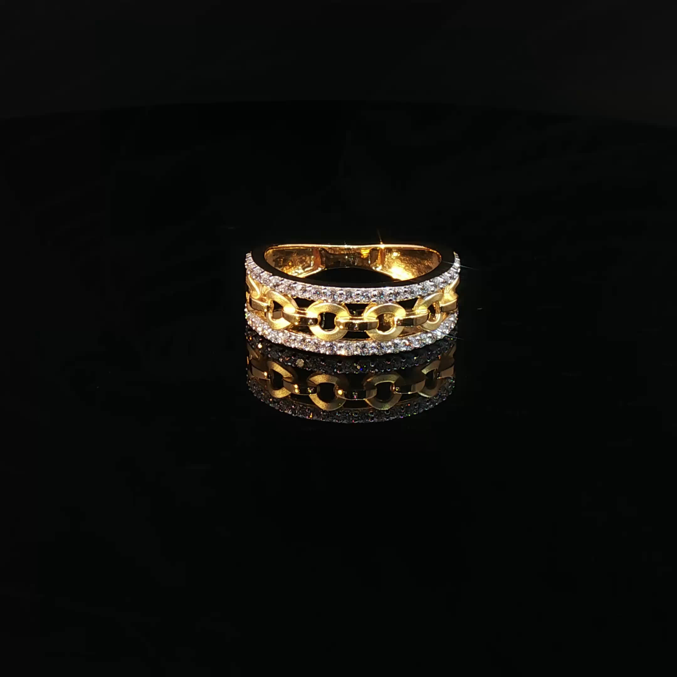 Linked in radiant 22K gold, finished with brilliance.