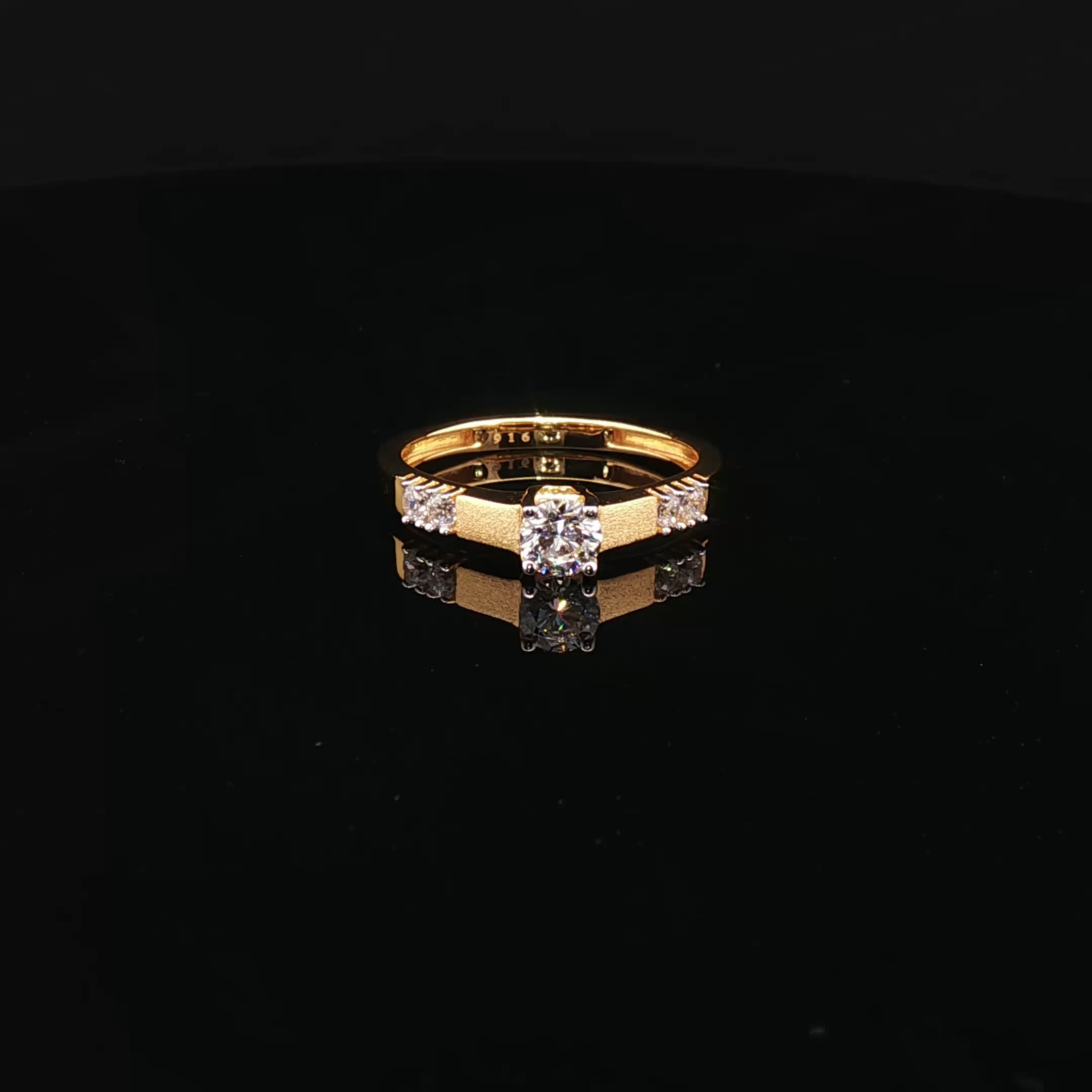 Timeless Elegance, Round CZ in 22K Gold
