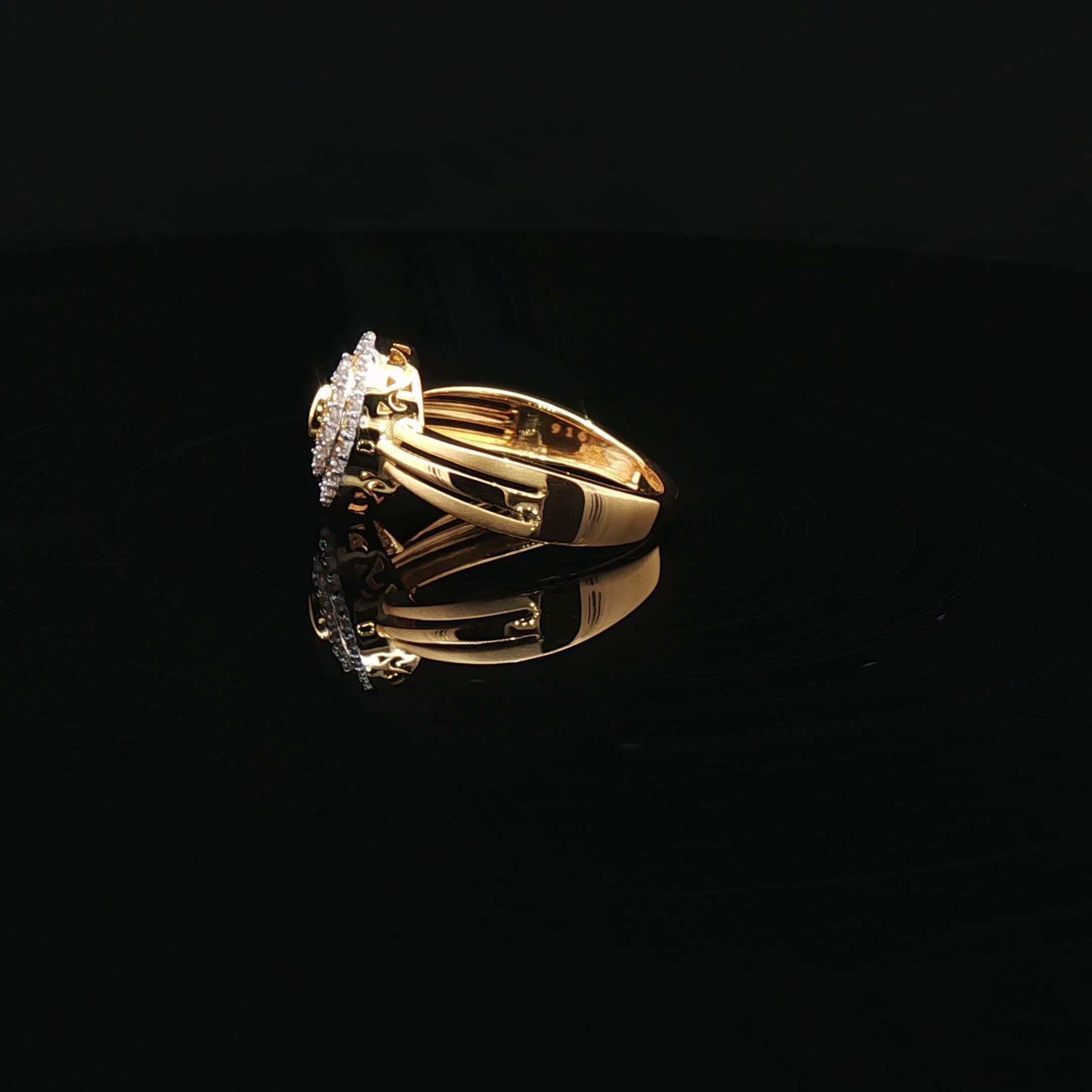 Second image of 22K Gold Brilliance, Marquise CZ Elegance