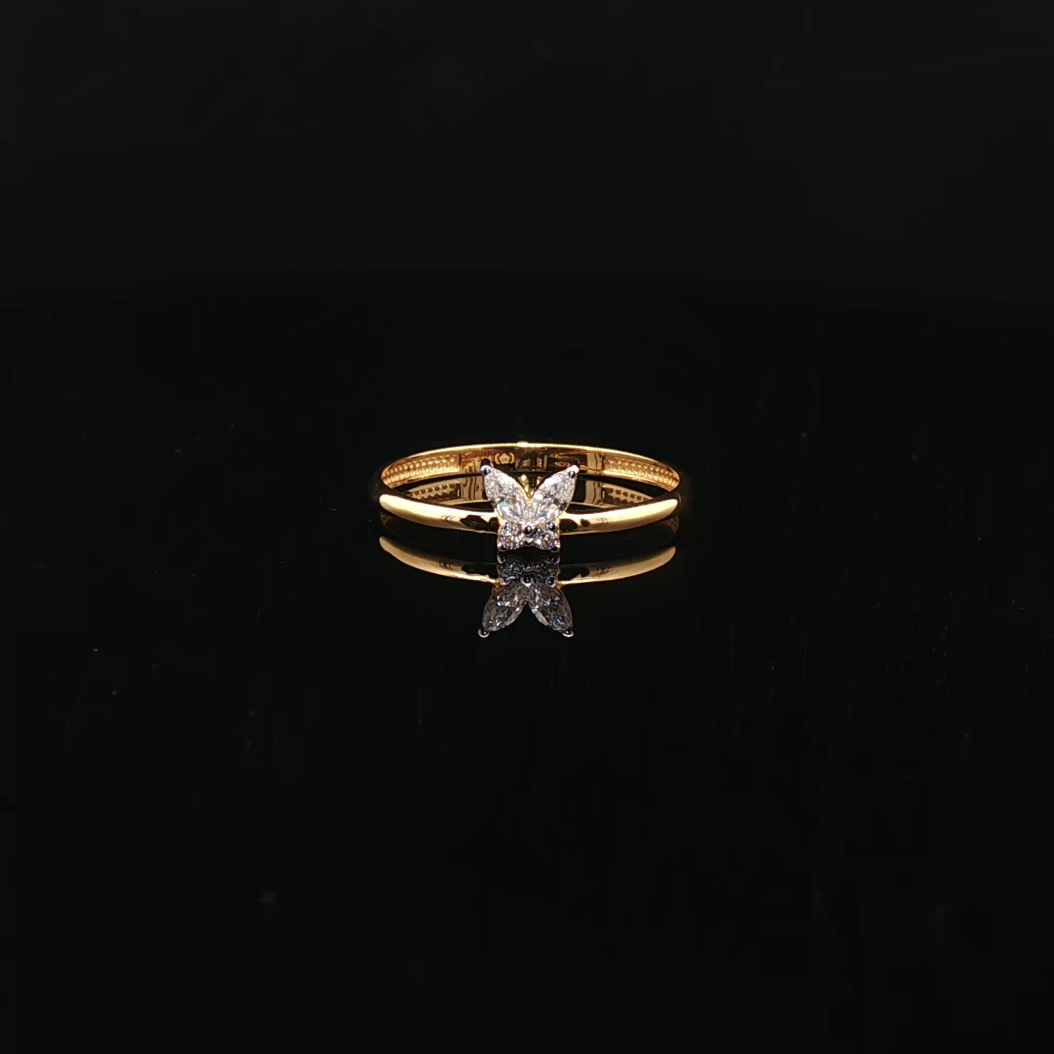 Enduring Style, Radiant 22K Gold CZs