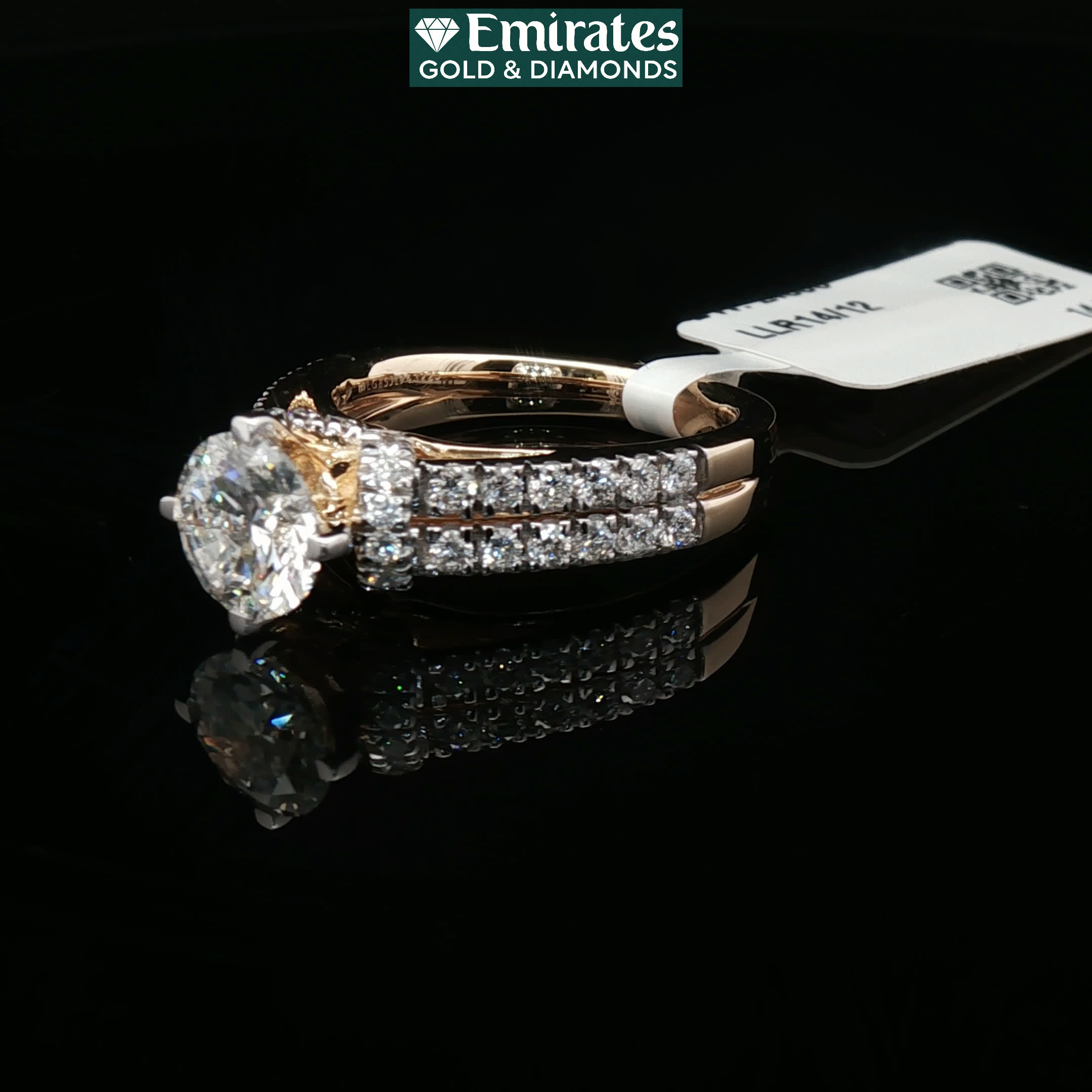 Second image of Round Brilliant Cut Diamond Solitaire Engagement Ring in Polished Yellow Gold