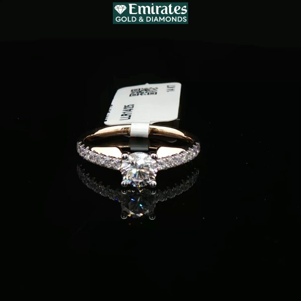 Classic Round Brilliant Diamond Solitaire Engagement Ring in 14k Yellow Gold