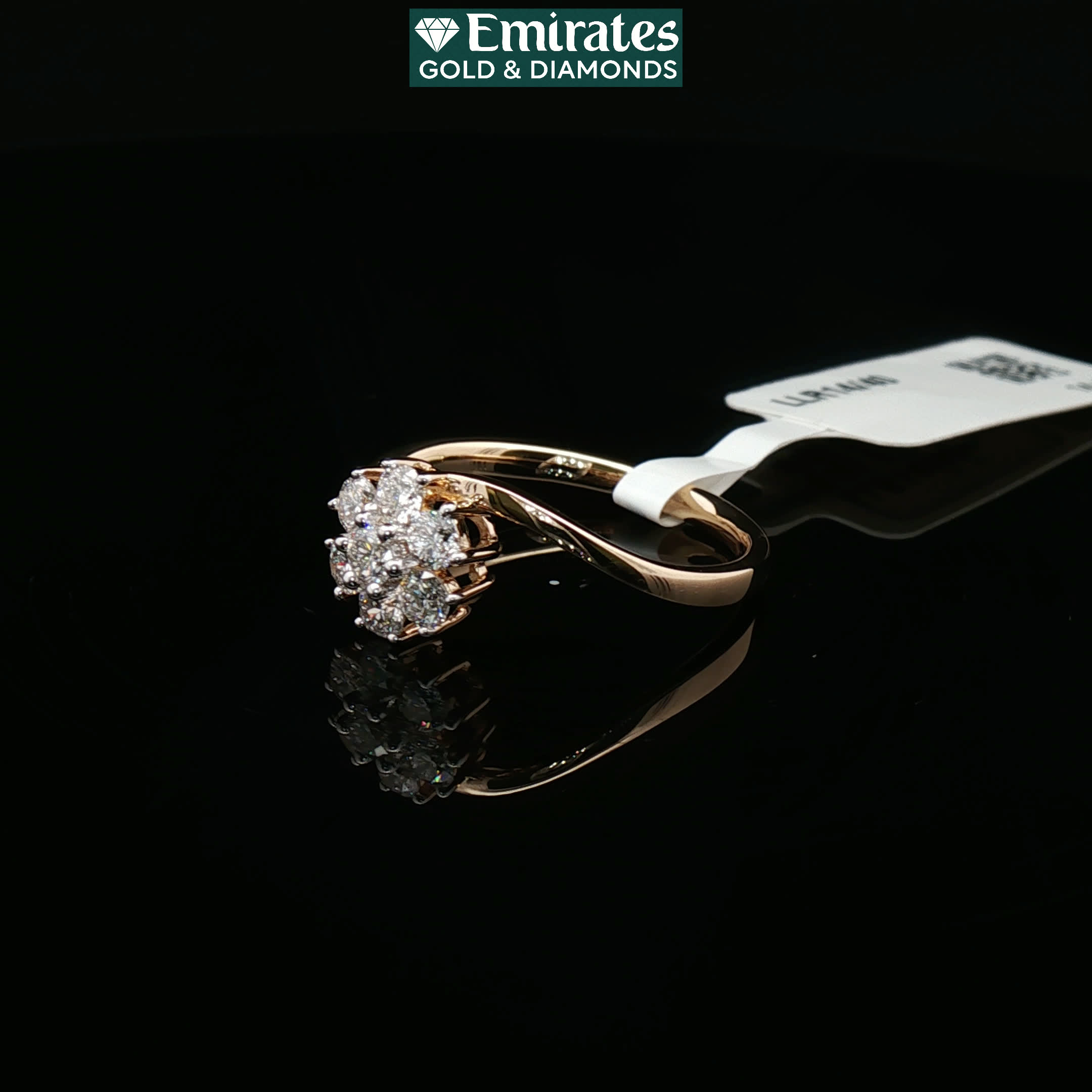 Second image of Brilliant Round Cut Diamond Multistone Ring in 14K Yellow Gold