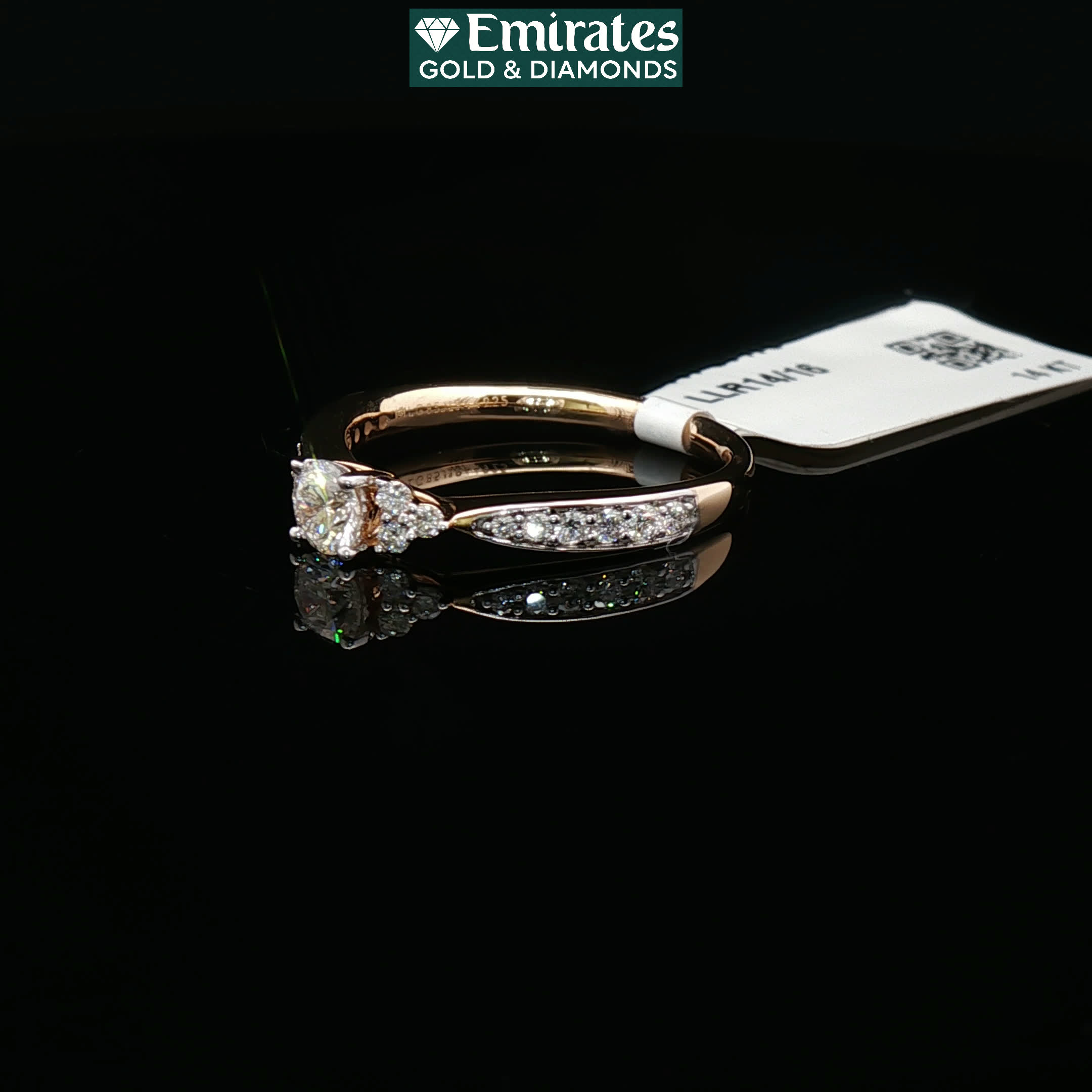 Second image of Classic Round Brilliant Diamond Solitaire Engagement Ring in Polished Yellow Gold