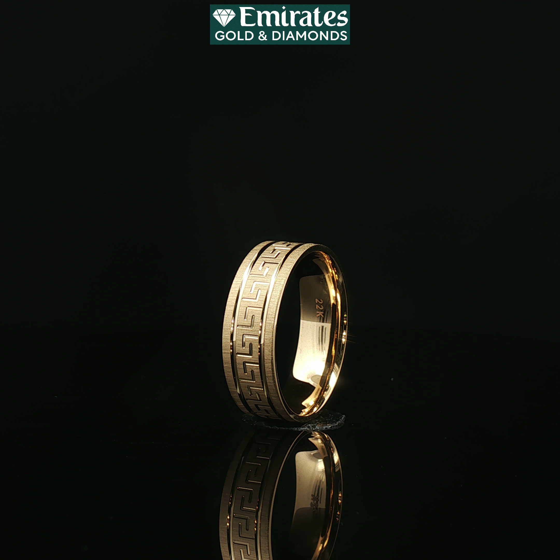 Classic Yellow Gold Engraved Wedding Band