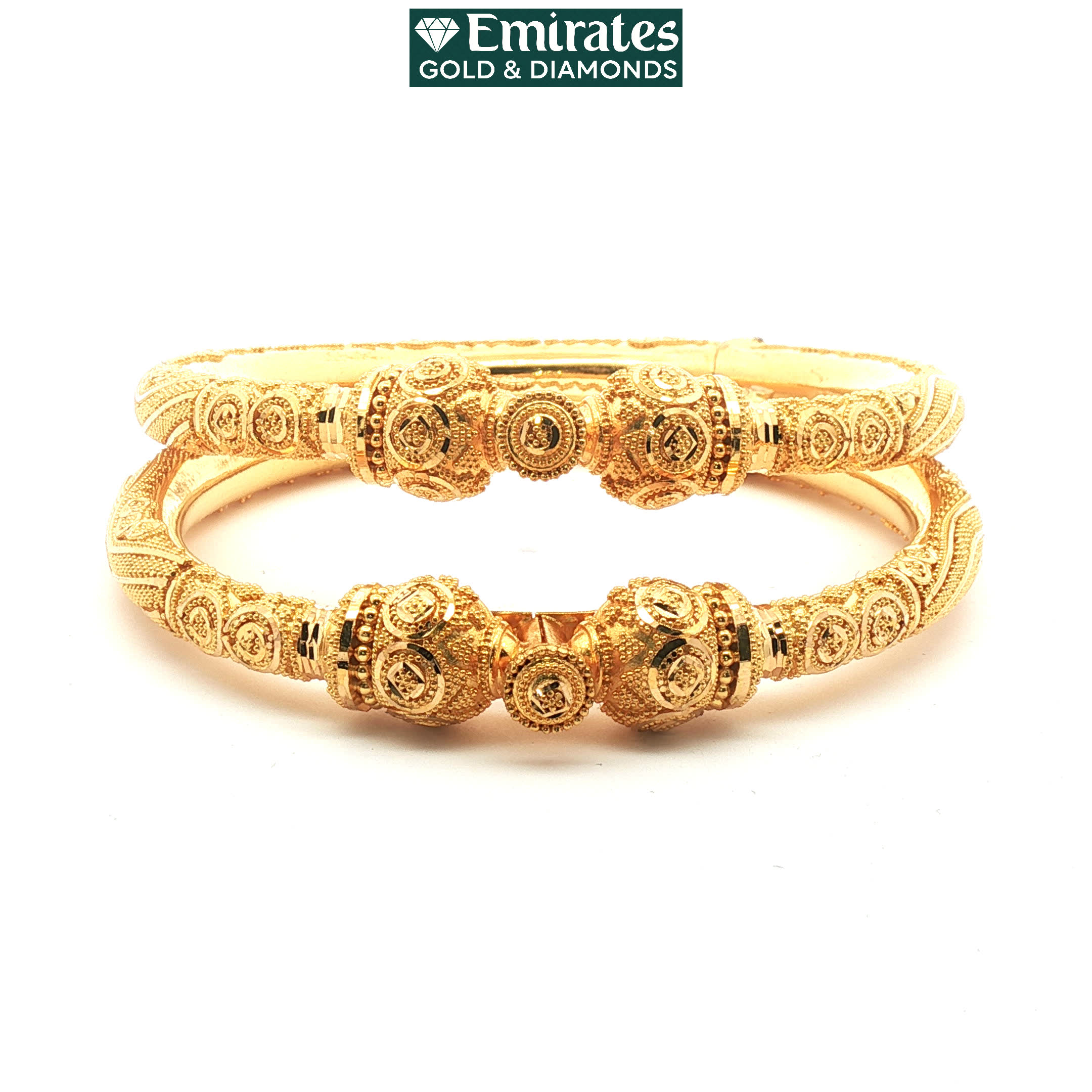 Traditional Filigree Yellow Gold Bangles